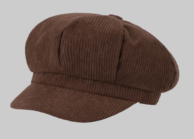 Y2K Coffee Brown Paper Boy Hat